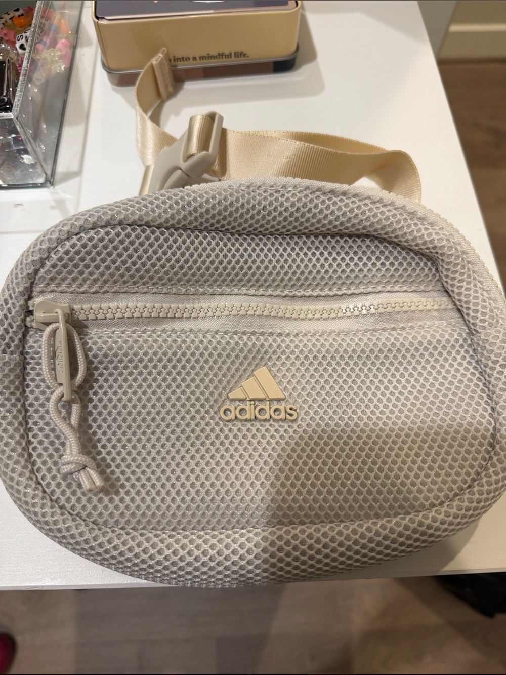 adidas Cream Mesh Fanny pack